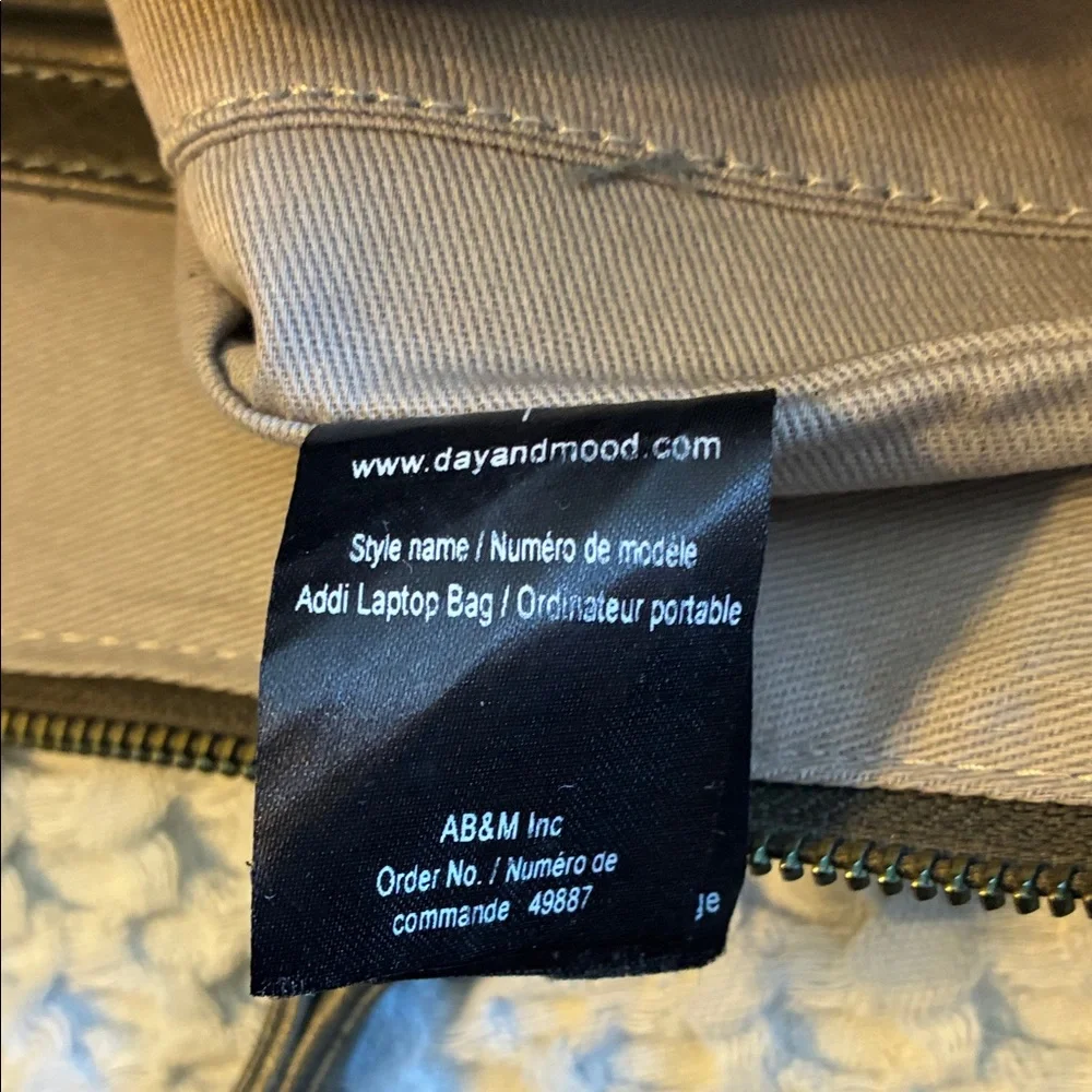 Gorgeous Gray Leather Day & Mood Laptop Bag With Dust Bag- Like New